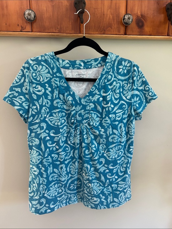 St. John's Bay Tops - Women’s batik print top